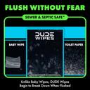 DUDE Wipes Herbal Relief Flushable Wipes 48 Count (Pack of 3) - Extra-Large Adult Wet Wipes, Witch Hazel 4