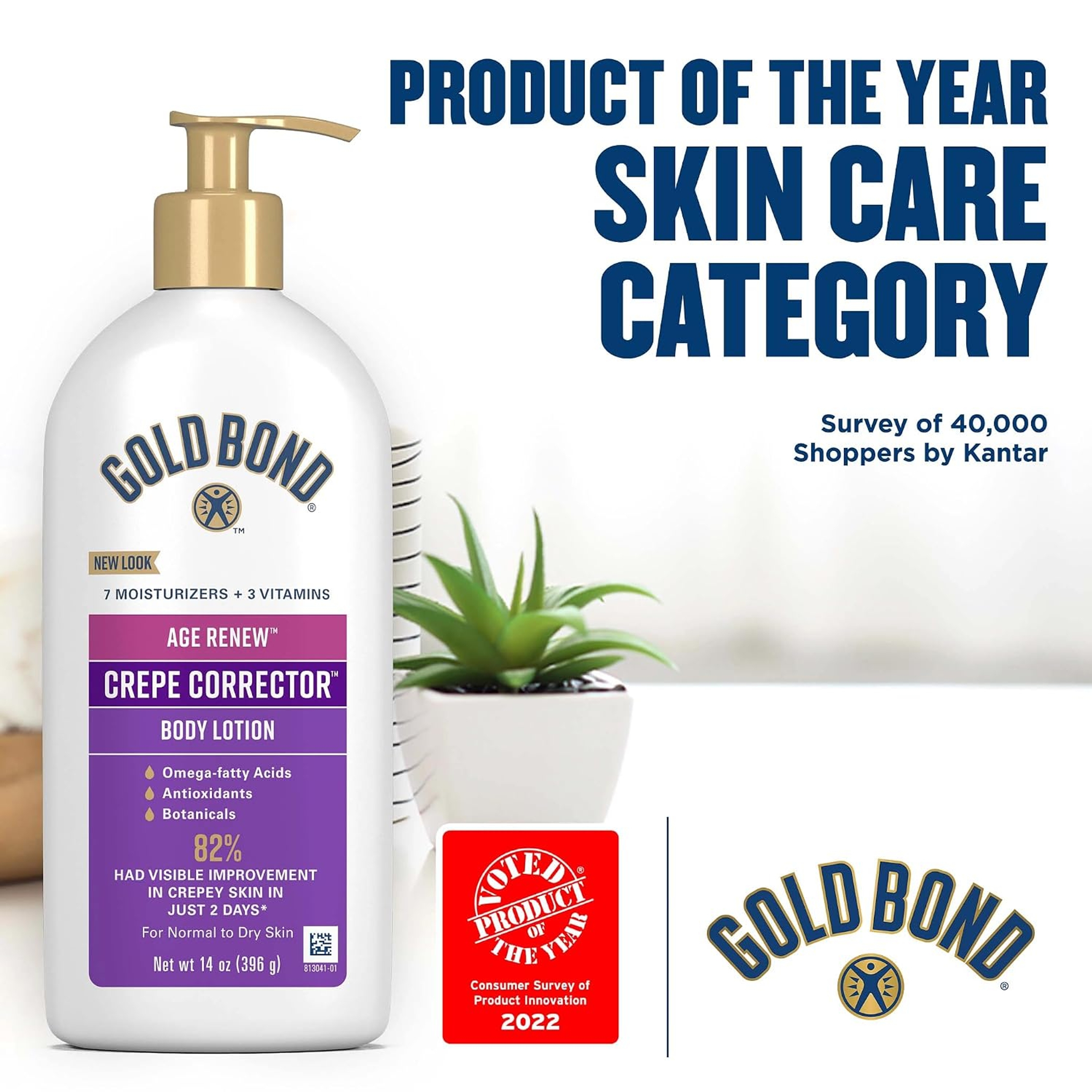 Gold Bond Age Renew Crepe Corrector Body Lotion 14 oz - Replenishing & Smoothing Formula 2