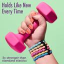 Goody Ouchless Forever Hair Elastics, Neon Rainbow, 10 Count - Damage-Free Bands, 3X Stronger Hair Ties, Retainable Shape 2