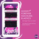 Goody Ouchless Forever Hair Elastics, Black, 10 Count - Damage-Free Bands, 3X Stronger Hair Ties, Retainable Shape 2