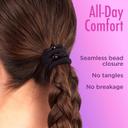 Goody Ouchless Forever Hair Elastics, Black, 10 Count - Damage-Free Bands, 3X Stronger Hair Ties, Retainable Shape 4