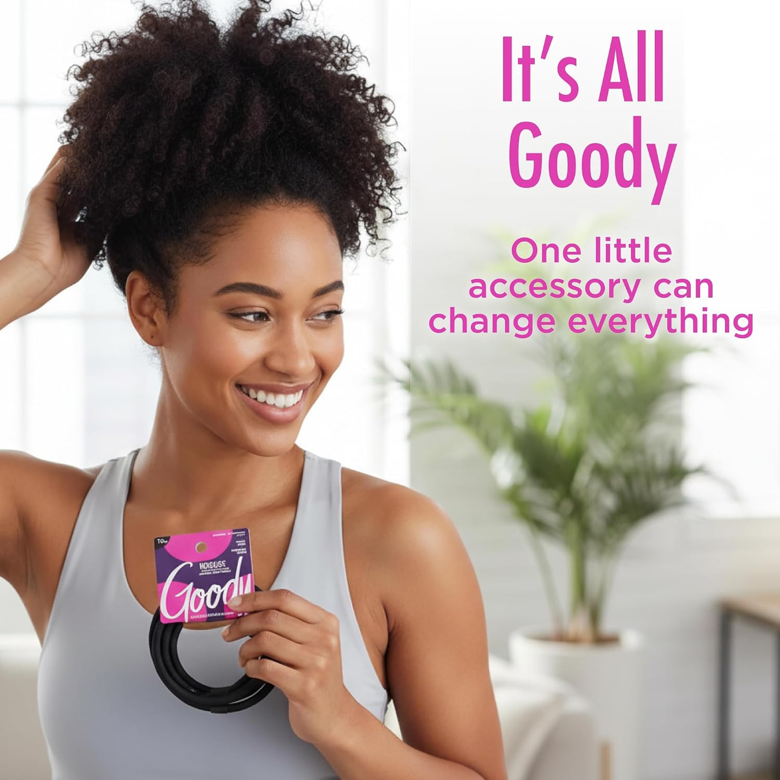 Goody Ouchless XL & Extra Thick Hair Elastics, Black, 10 Count - Strong Hold for Thick Hair, Curly or Textured Styles 5