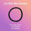 Goody Ouchless XL & Extra Thick Hair Elastics, Black, 10 Count - Strong Hold for Thick Hair, Curly or Textured Styles 3