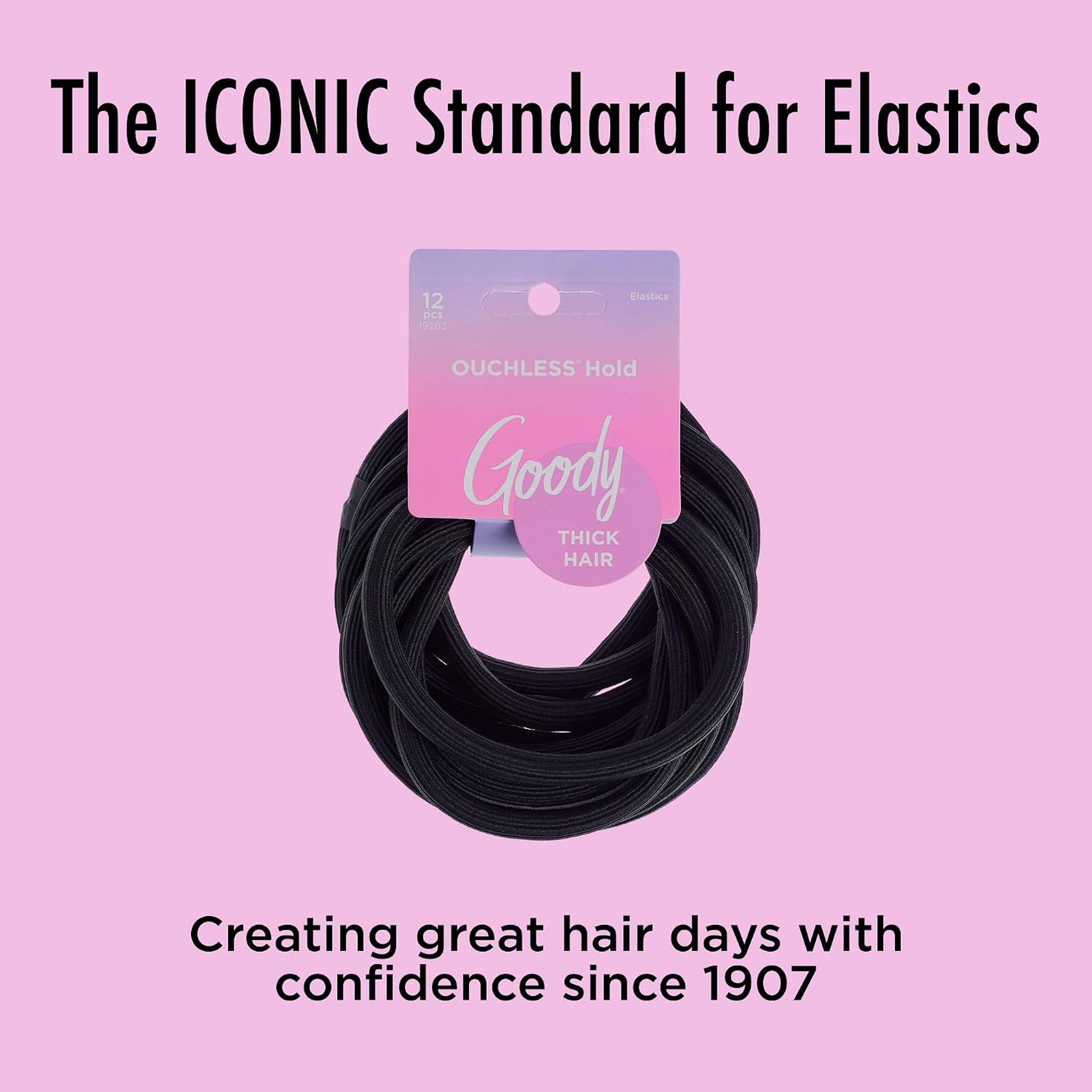 Goody Ouchless XL & Extra Thick Hair Elastics, Black, 10 Count - Strong Hold for Thick Hair, Curly or Textured Styles 6