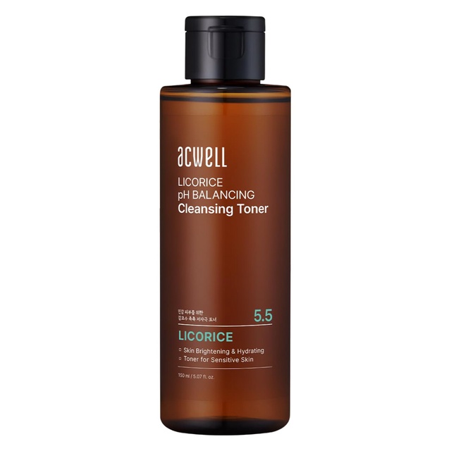 Acwell Licorice pH 5.5 Balancing Cleansing Toner 5.07 fl.oz - Skin Clarifying & Hydration Boosting Toner for Sensitive Skin