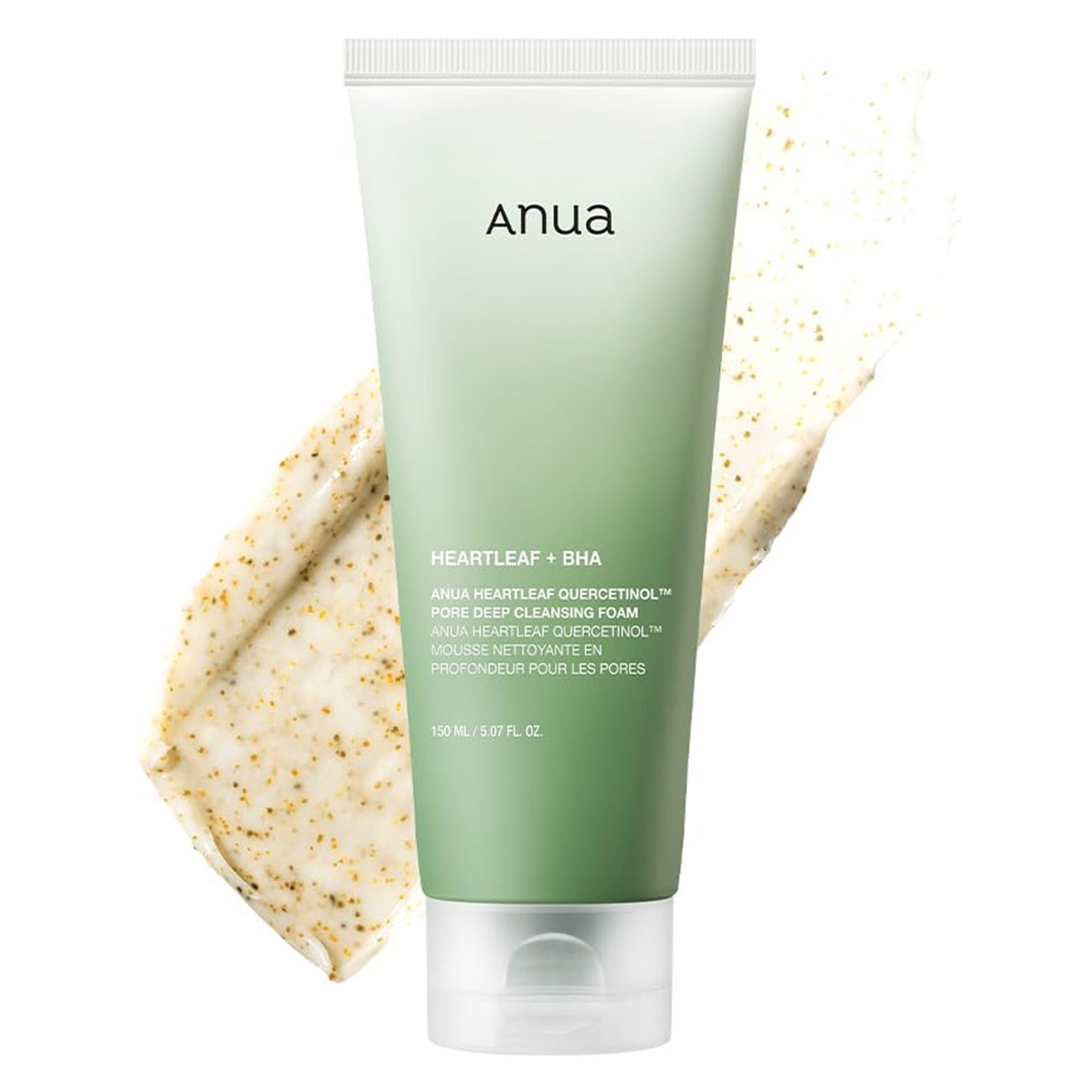 Anua Heartleaf Quercetinol Pore Deep Cleansing Foam 5.07 fl.oz - Hydrating Daily Facial Cleanser For Double Cleansing 1