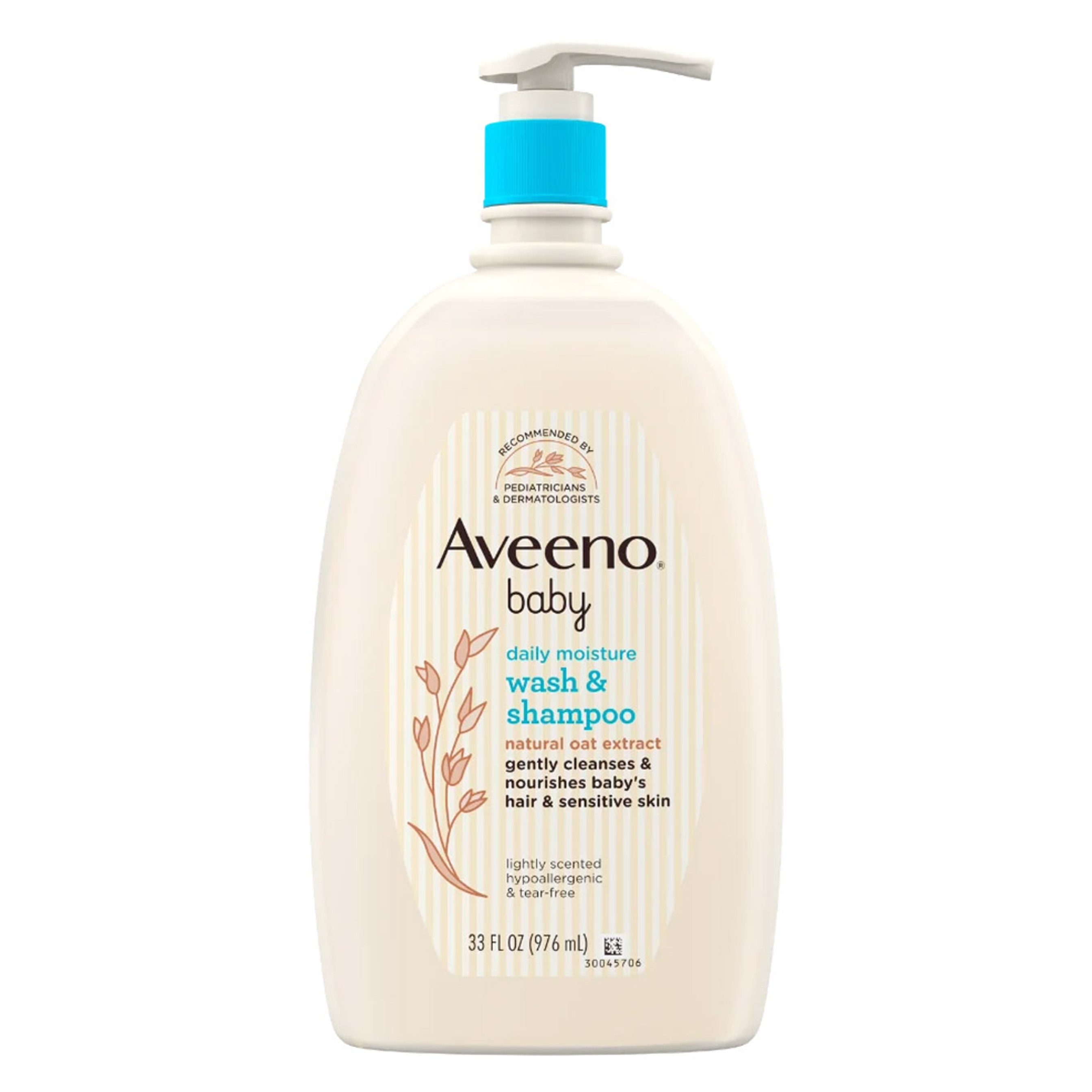 Aveeno Baby Daily Moisture Wash & Shampoo 33 fl.oz - Gently Cleanses & Nourishes with Oat Extract 1