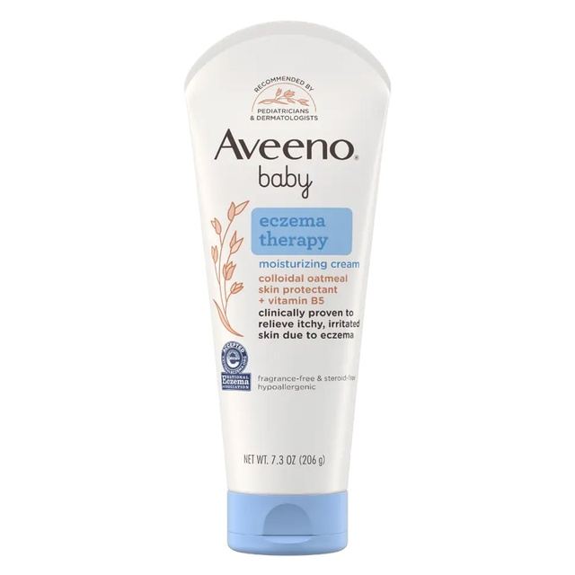 Aveeno Baby Eczema Therapy Moisturizing Cream 7.3 oz - with Natural Colloidal Oat & Vitamin B5 for Itchy, Dry Skin