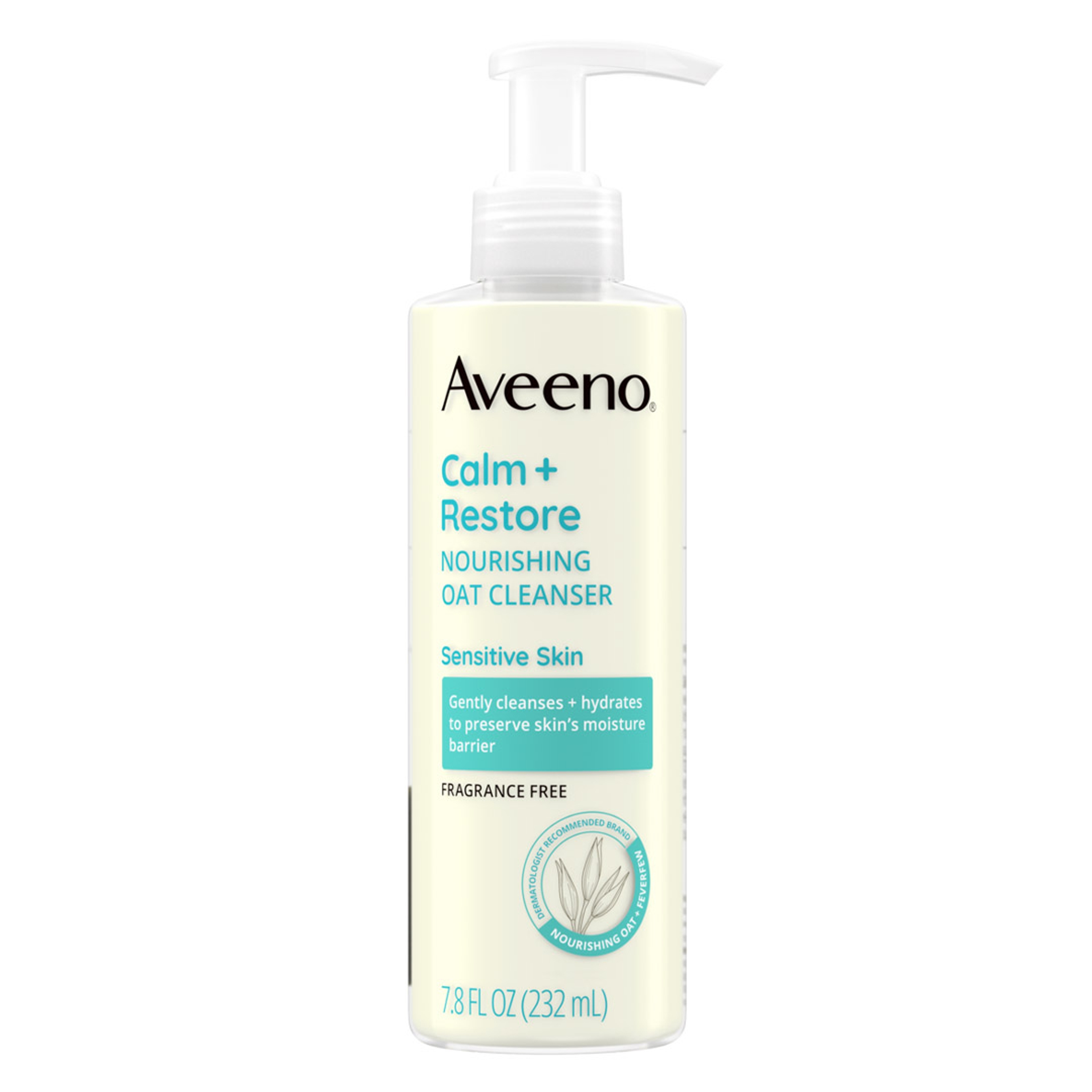 Aveeno Calm + Restore Nourishing Oat Face Cleanser 7.8 fl.oz - Daily Hydrating Face Wash for Sensitive Skin, Fragrance-Free 1