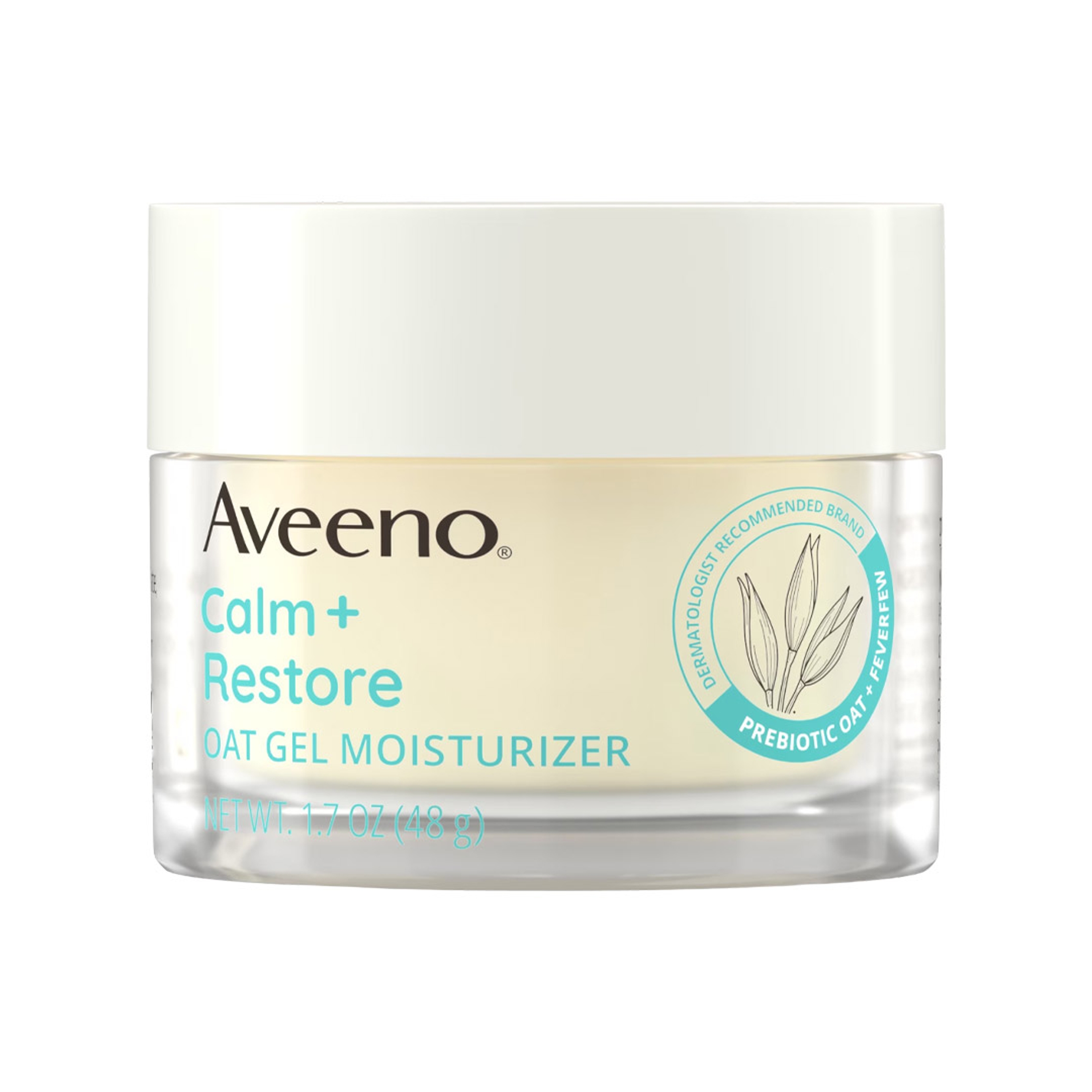 Aveeno Calm + Restore Oat Gel Moisturizer 1.7 oz - Fast-Absorbing & Lightweight Gel for Sensitive Skin 1