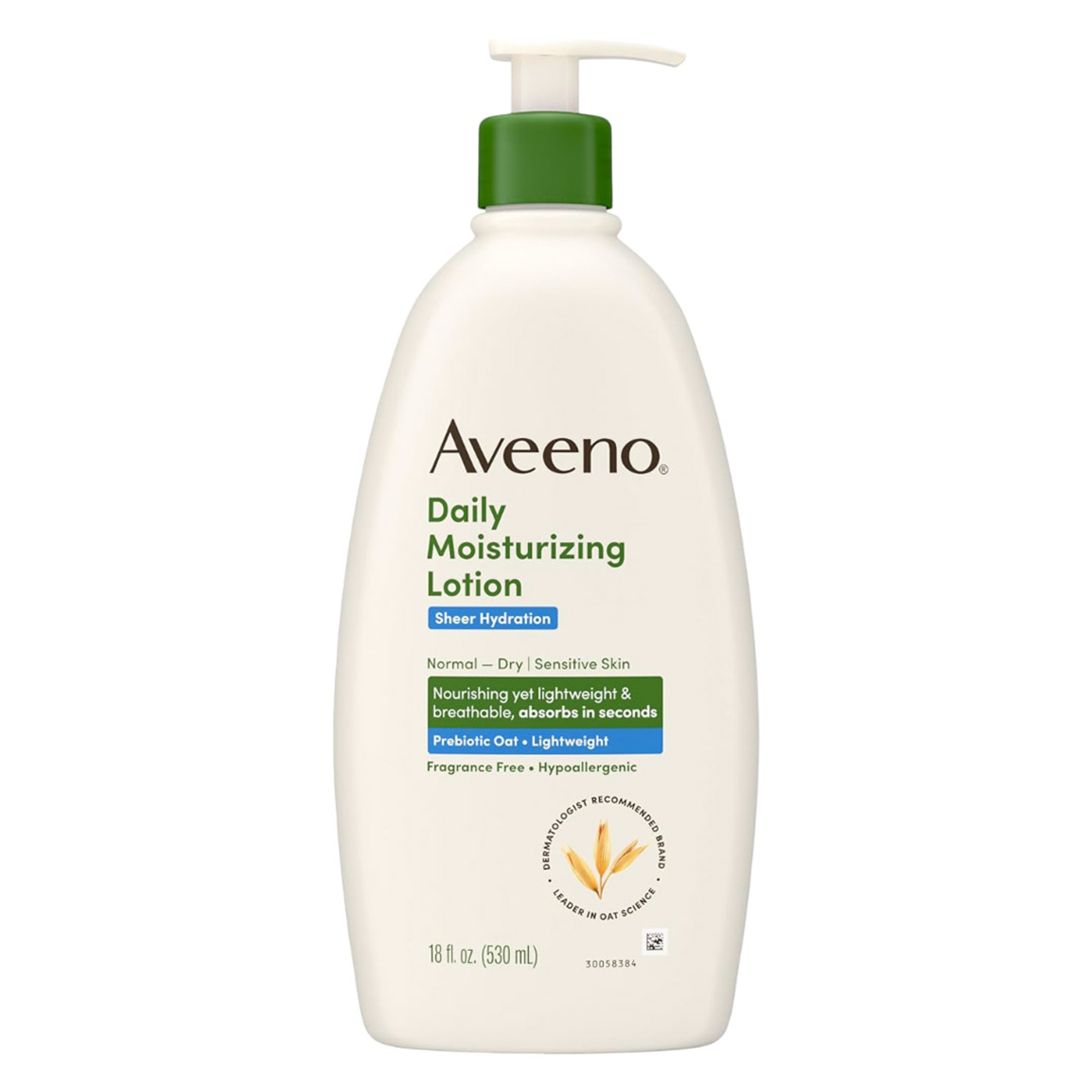 Aveeno Daily Moisturizing Sheer Hydration Lotion 18 fl.oz - Fragrance-Free Lotion with Prebiotic Oat for Dry Skin 1