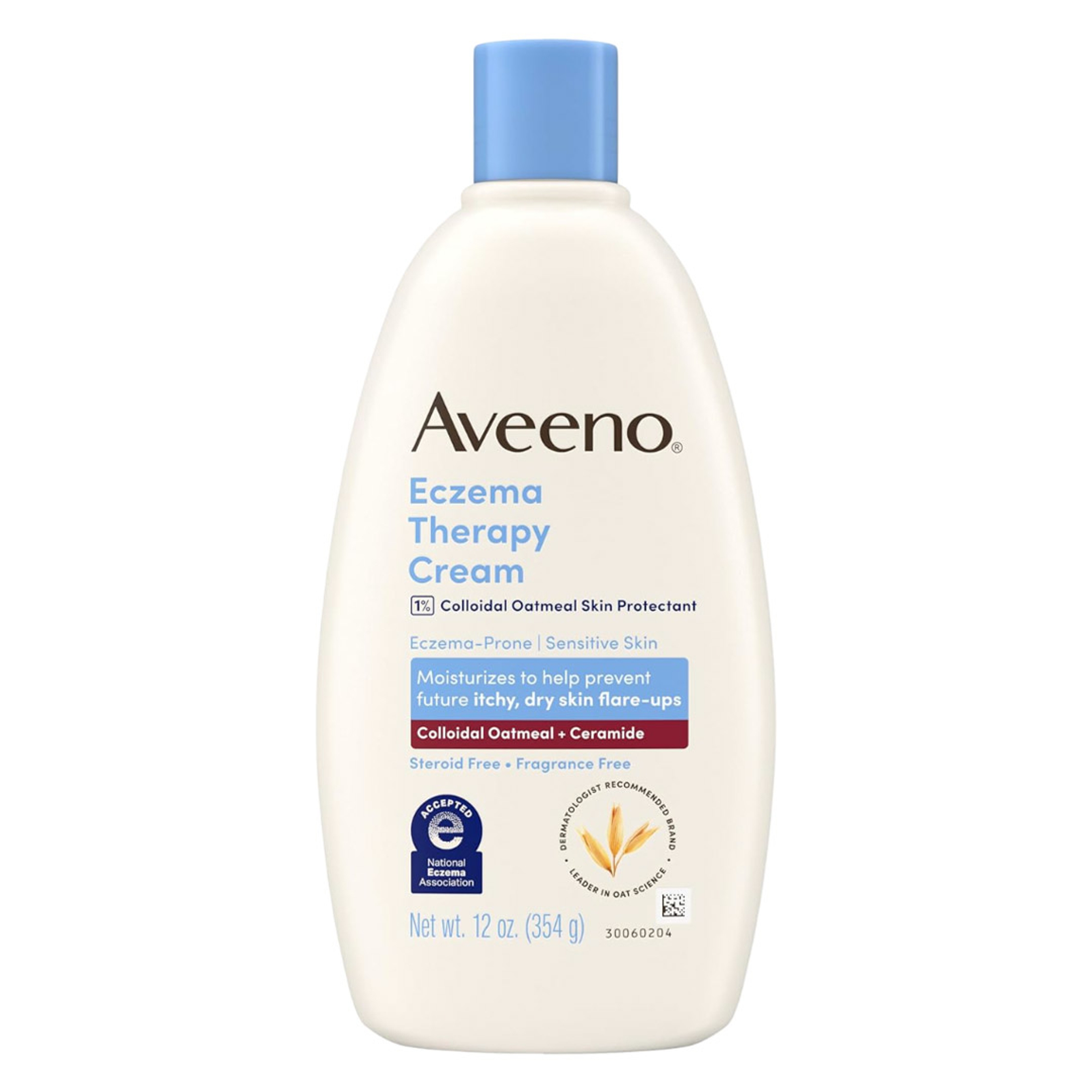 Aveeno Eczema Therapy Daily Moisturizing Cream 12 oz - Soothing Eczema Cream for Itchy & Dry Skin Relief, Fragrance-Free 1