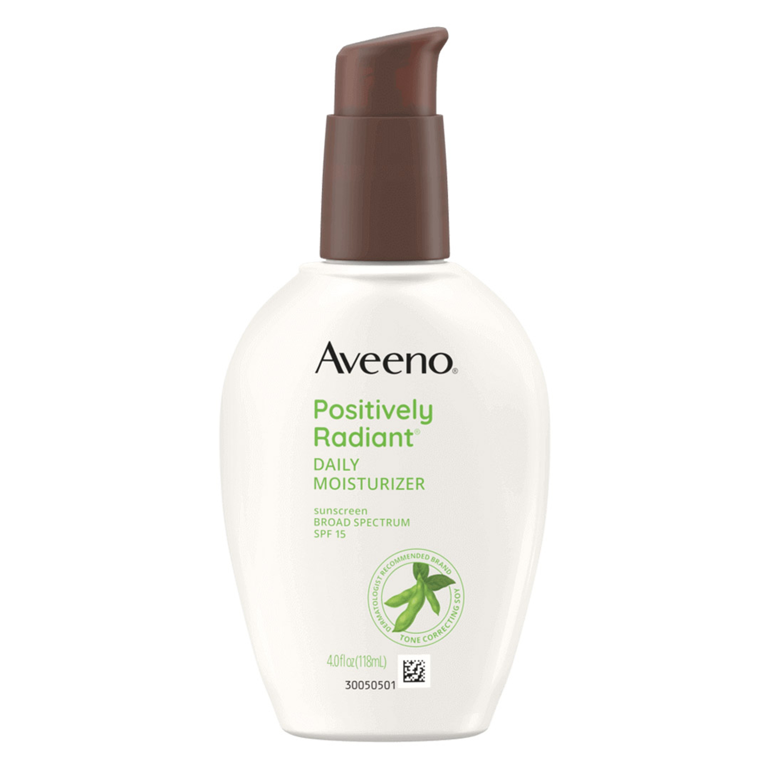 Aveeno Positively Radiant Daily Moisturizer SPF15 4 fl.oz - Hydrating with Soy Extract to Improve Skin Tone & Texture 1