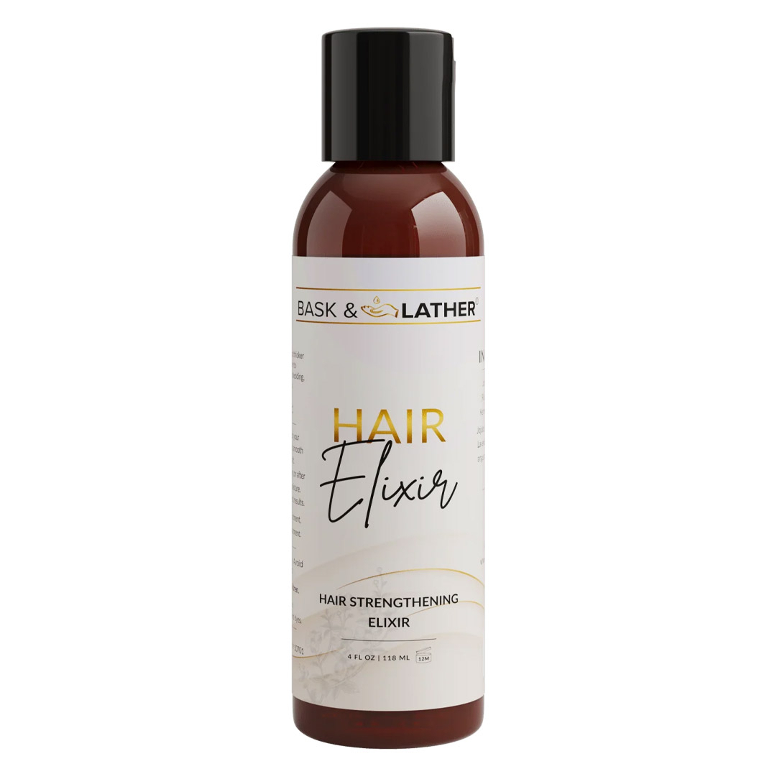 Bask & Lather Elixir Hair Strengthening Oil 4 fl.oz - with Jamaican Black Castor Oil for Hair Growth & Shine 1
