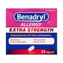 Benadryl Extra Strength Antihistamine Allergy Relief Tablets 24 Count - Diphenhydramine HCl 50mg 1