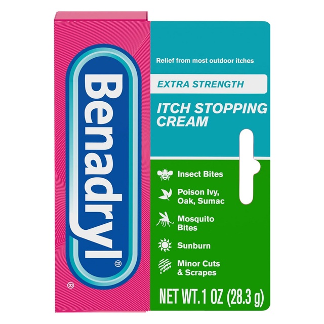 Benadryl Extra Strength Itch Stopping Cream 1 oz - Itchy Skin & Rash Relief with Diphenhydramine