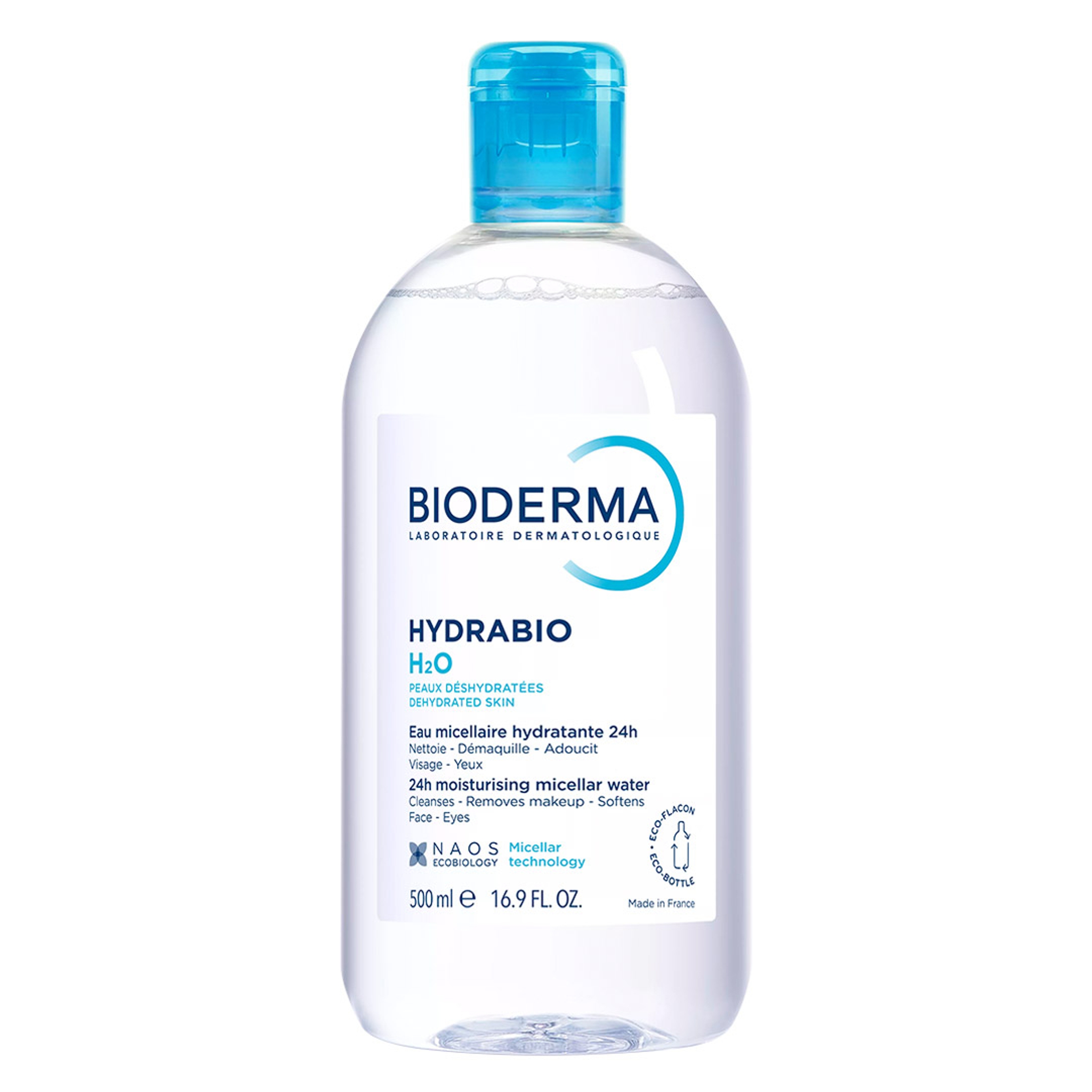 Bioderma Hydrabio H2O Micellar Water 16.9 fl.oz - Micellar Cleansing Water for Dehydrated Sensitive Skin 2