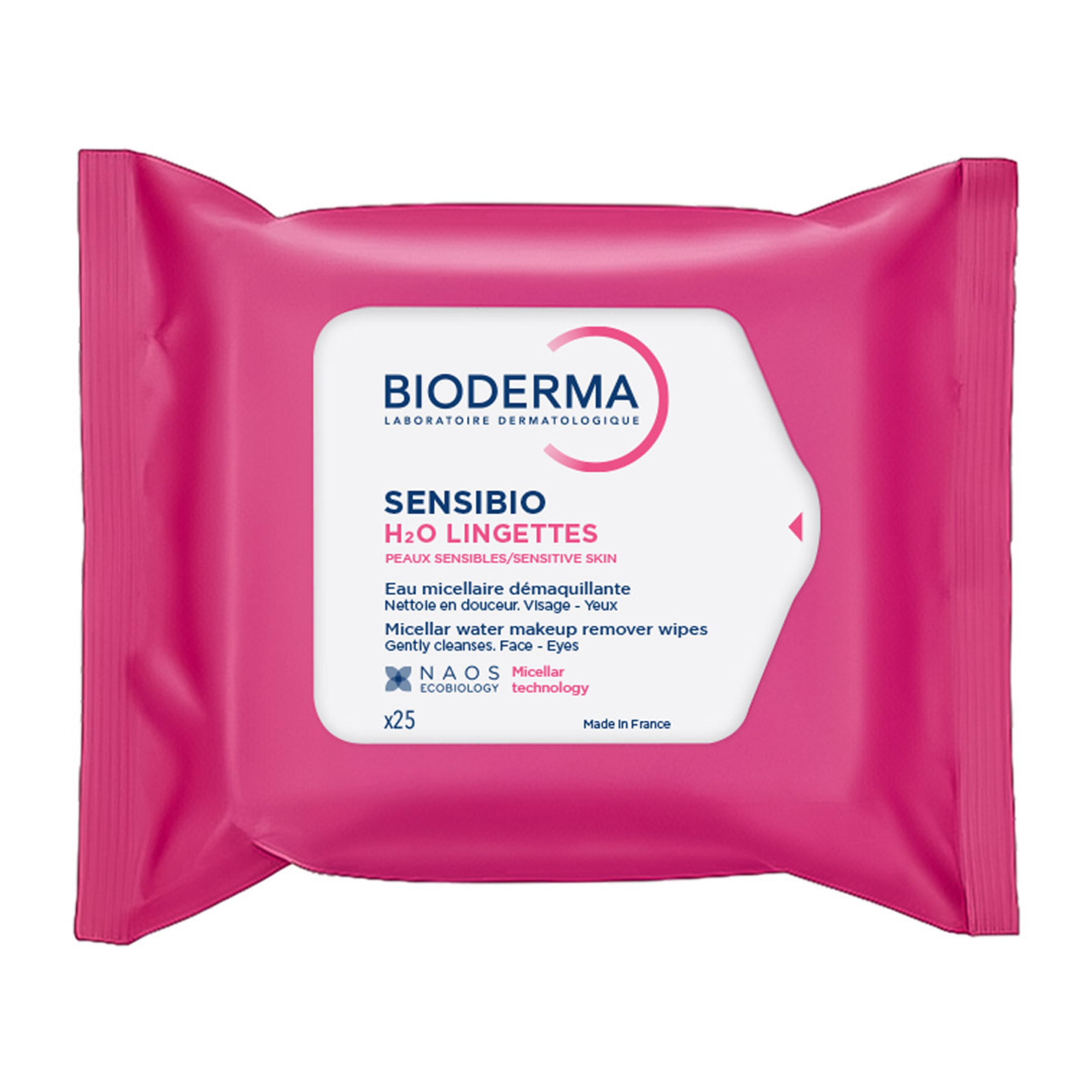 Bioderma Sensibio H2O Wipes (25 Wipes) - Cleansing and Makeup Removing for Sensitive Skin 2