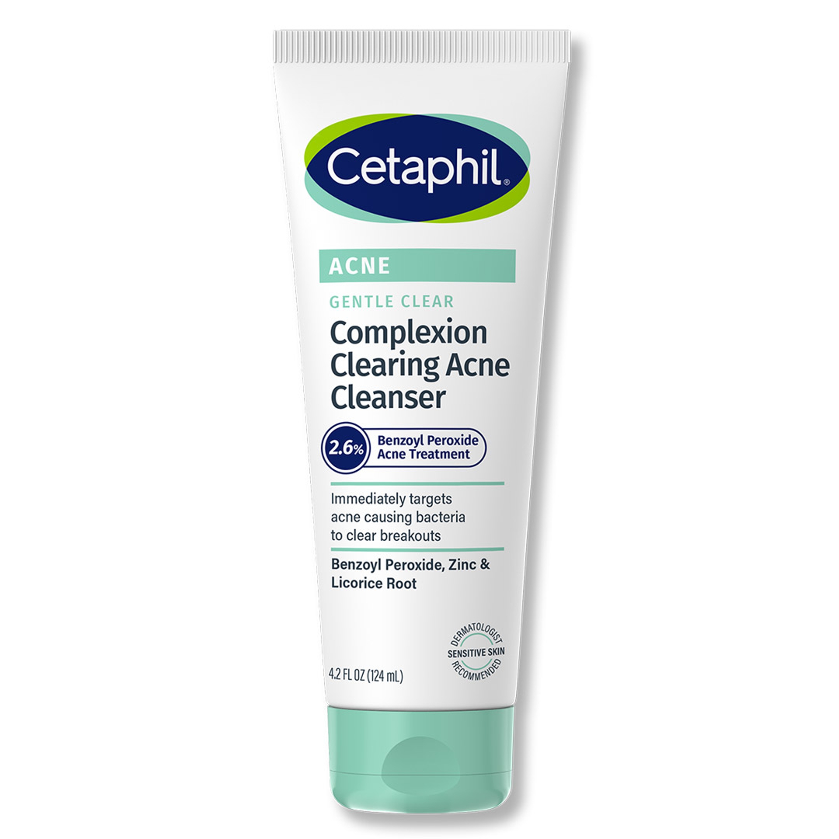 Cetaphil Gentle Clear Complexion Clearing Acne Cleanser 4.2 fl.oz - BPO Acne Face Wash Soothes for Sensitive Skin 1