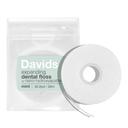 Davids Expanding Dental Floss 30m with Refillable Dispenser - Mint, Woven Strands with Hydroxyapatite 1