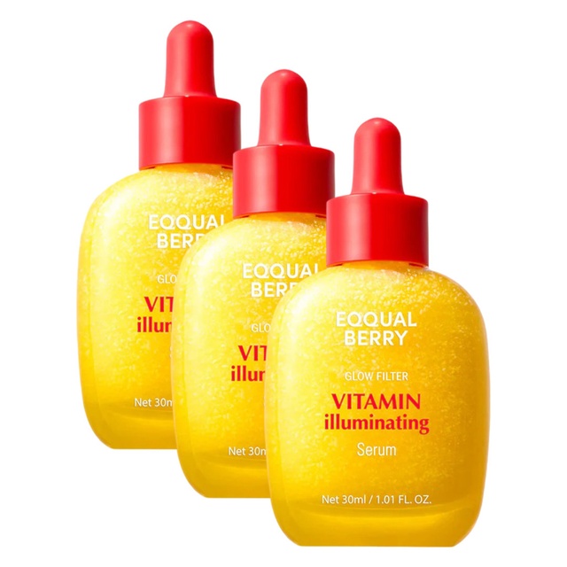 Eqqualberry Vitamin Illuminating Serum 1.01 fl.oz (Pack of 3) - Brightening Vitamin C Serum for Dark Spot & Uneven Skin — Instore only