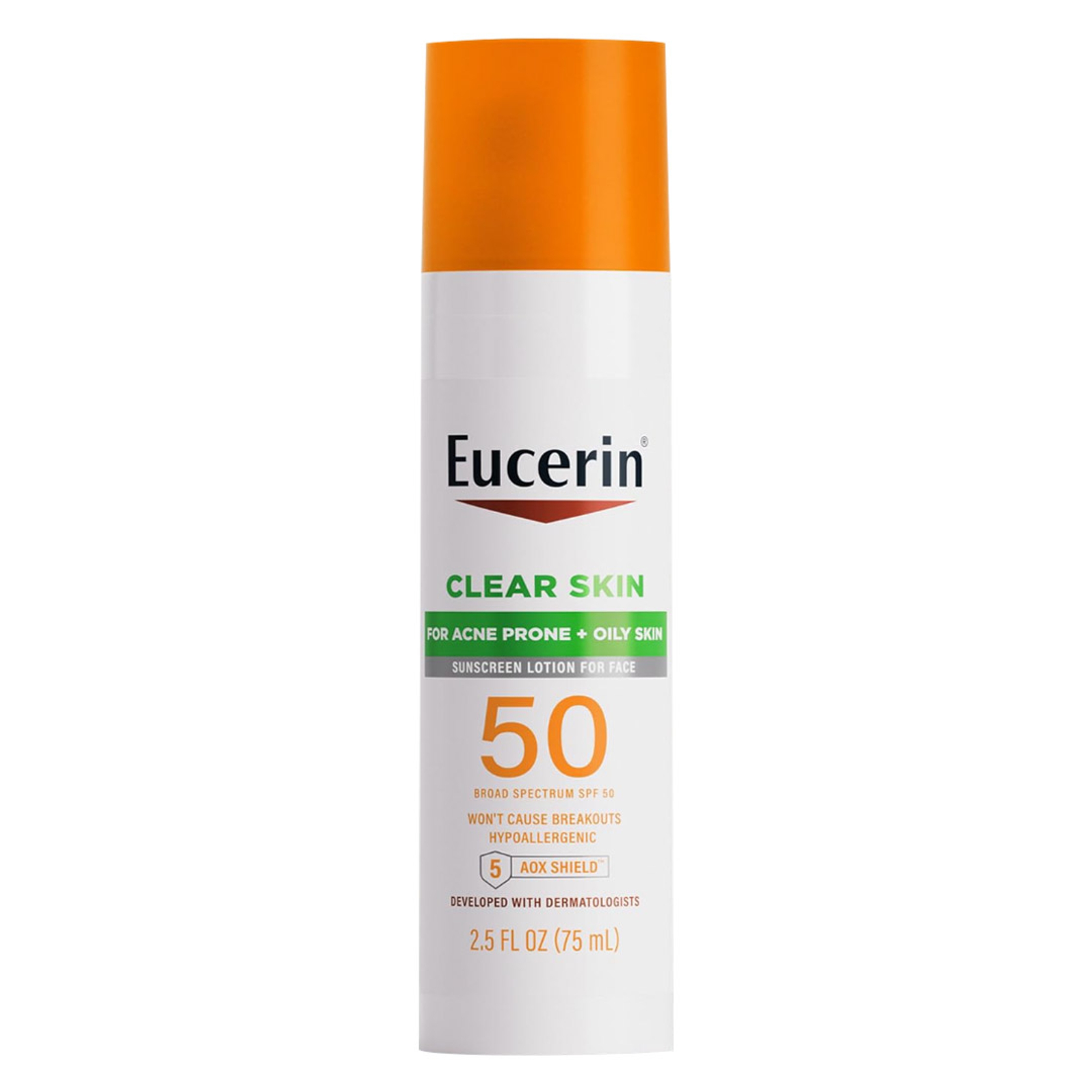 Eucerin Clear Skin SPF 50 Face Sunscreen 2.5 fl.oz - Broad Spectrum Sunscreen for Acne Prone, Oily Skin 1