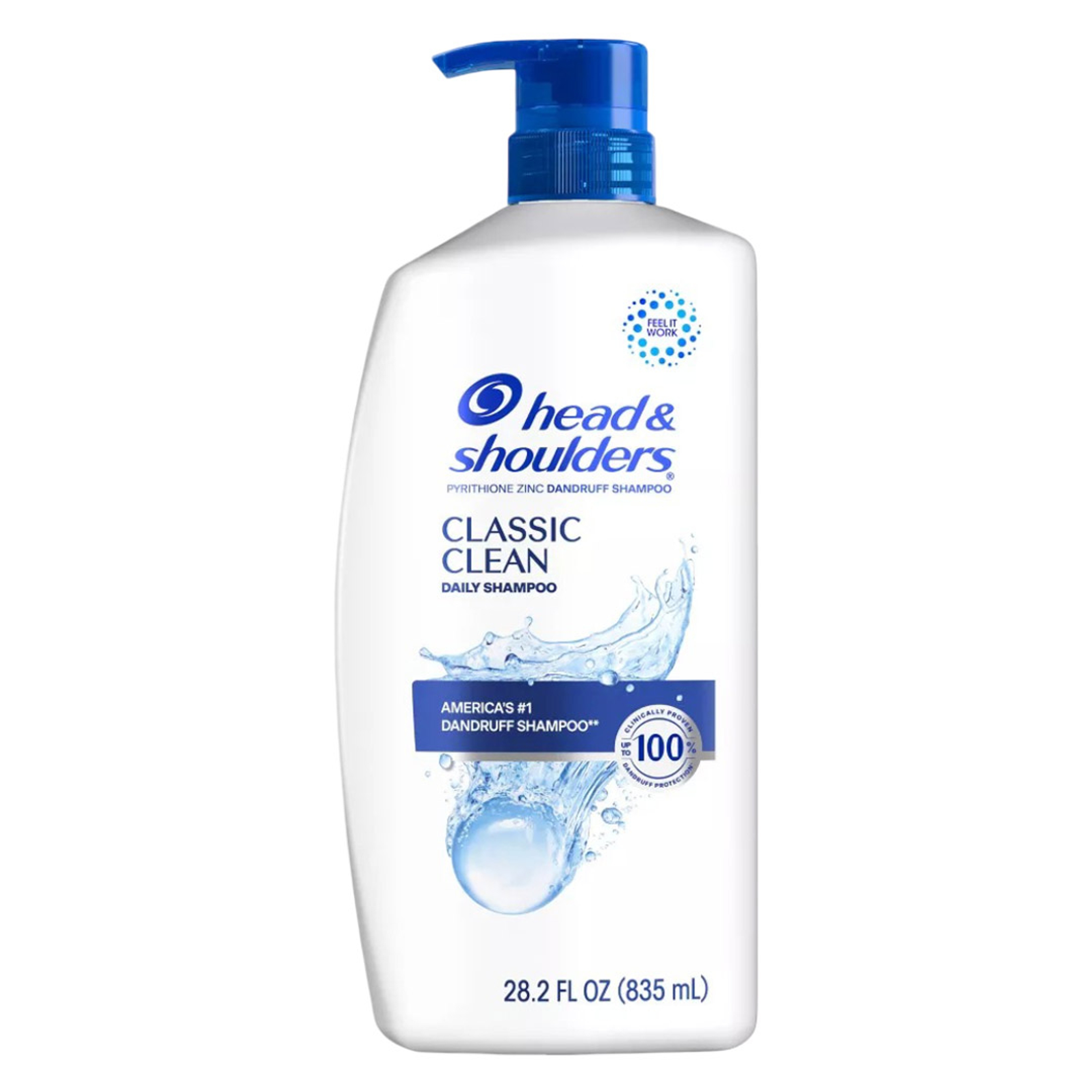 Head & Shoulders Classic Clean Dandruff Shampoo 28.2 fl.oz - 72H Dandruff Protection for Daily Use, Paraben Free 1
