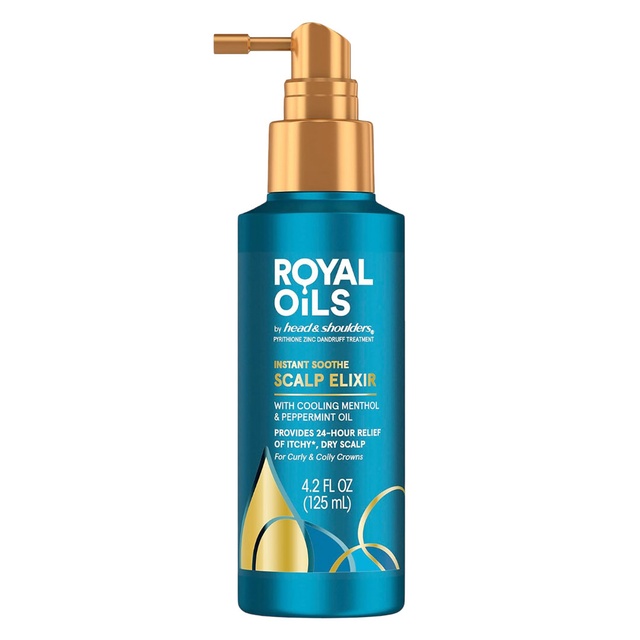 Head & Shoulders Royal Oils Instant Soothe Scalp Elixir 4.2 fl.oz - No-Rinse Scalp Relief for Textured Hair