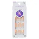 imPRESS No Glue Mani Press On Nails, Model, 30 Count - Classic French, Light Neutral & White Tip, Short Squoval 1