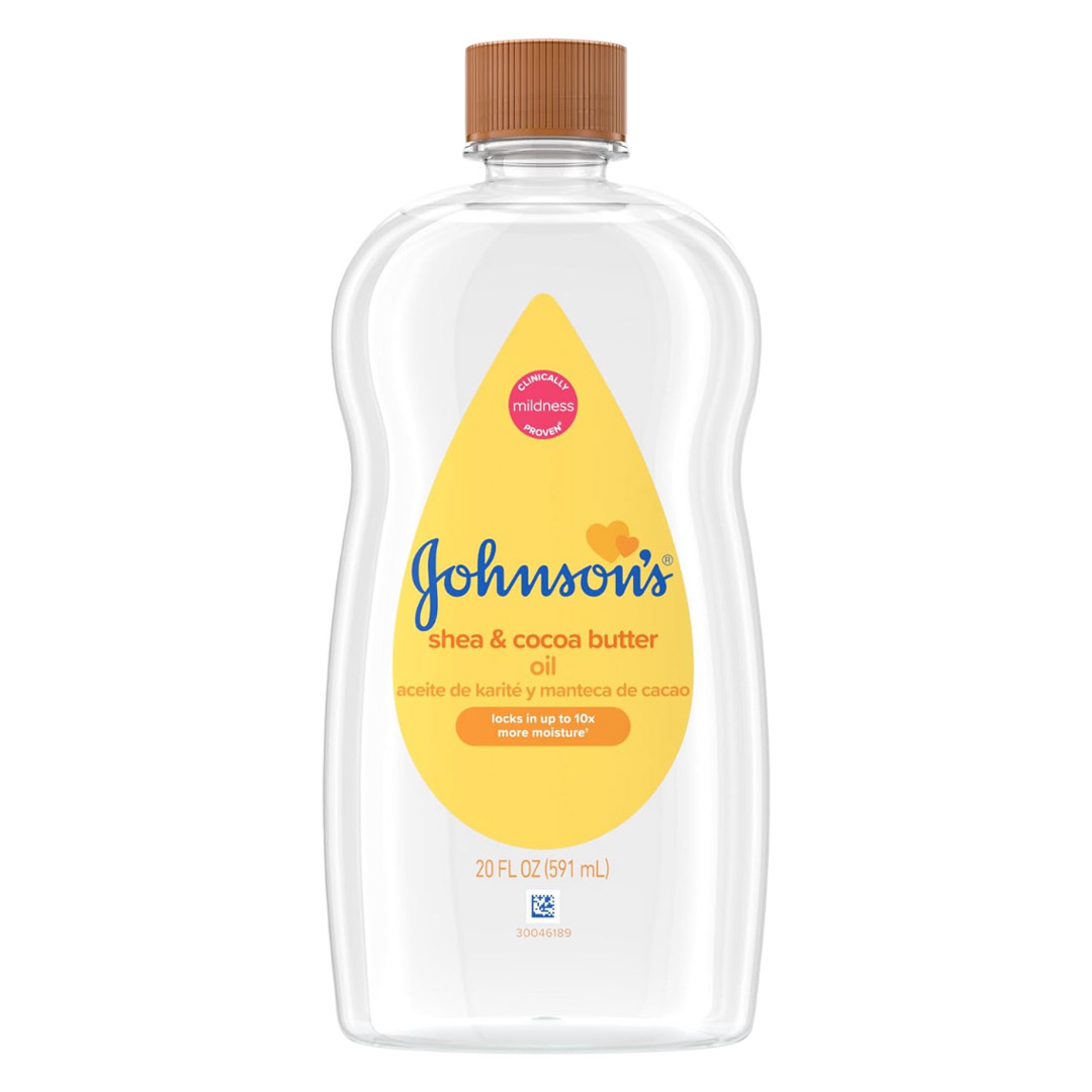 Johnson's Baby Shea & Cocoa Butter Oil 20 fl.oz - Prevents Moisture Loss, Helps Relieve Dry Skin 1