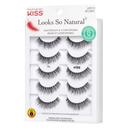 Kiss Looks So Natural False Eyelashes, Shy 12mm, 5 Pairs - Easy to Apply, Reusable Lash Clusters 1