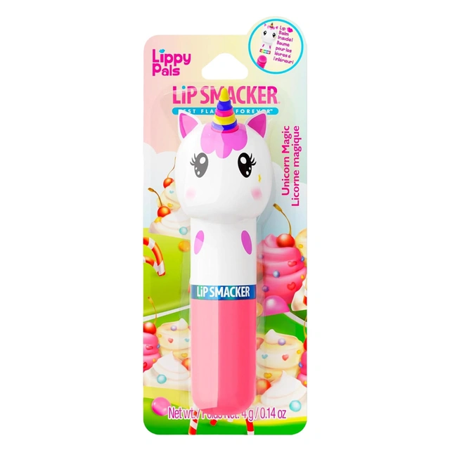 Lip Smacker Lippy Pals Unicorn, Unicorn Magic, 0.14 oz - Flavored Moisturizing & Smoothing Soft Shine Lip Balm