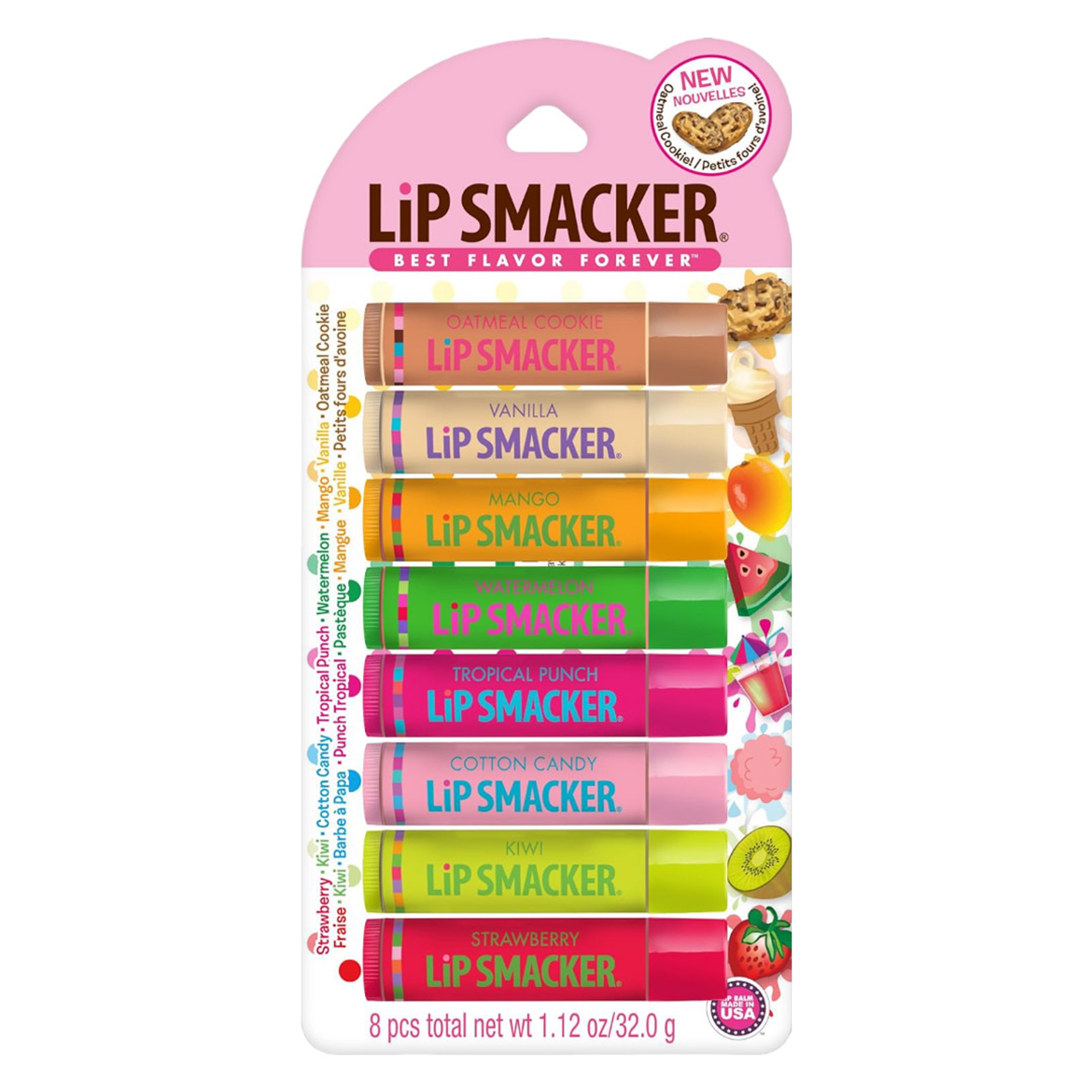 Lip Smacker Original & Best Party Pack 0.14 oz (Pack of 8) - Moisturizing & Softening Flavored Lip Balms 1