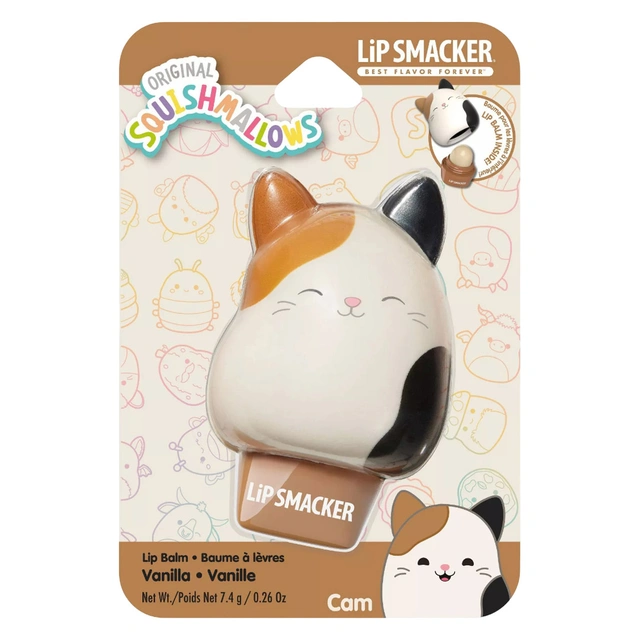 Lip Smacker Squishmallows Moisturizing Lip Balm, Cam, 0.26 oz - Fun Soft Squishy Collectible Top, Hydrates & Smooths