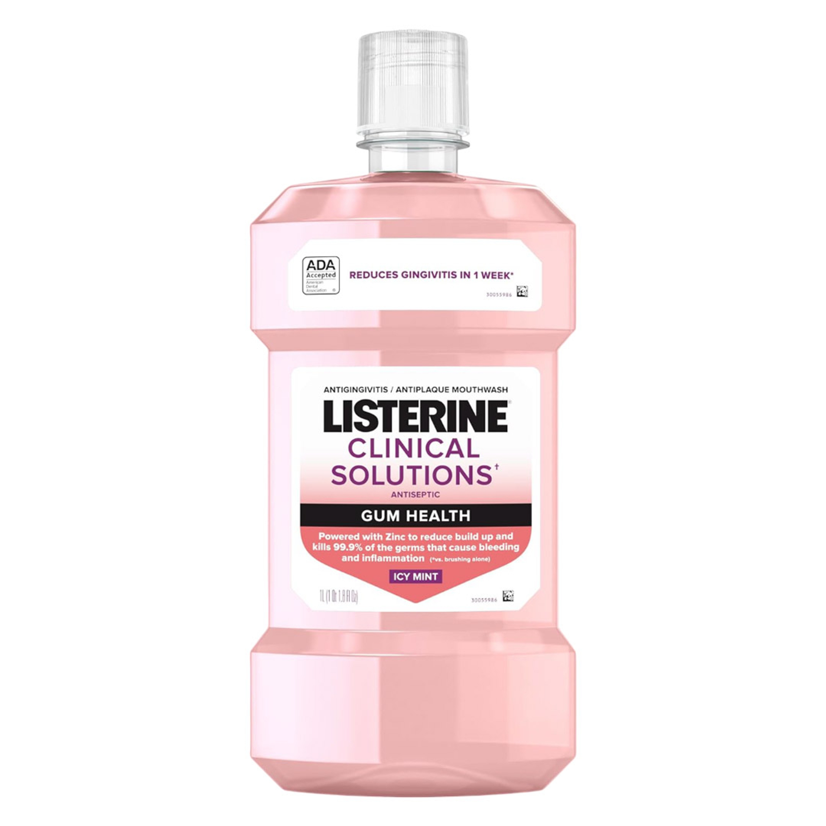 Listerine Clinical Solutions Gum Health Antiseptic Icy Mint Mouthwash 33.8 fl.oz - Antigingivitis & Antiplaque Oral Rinse 1