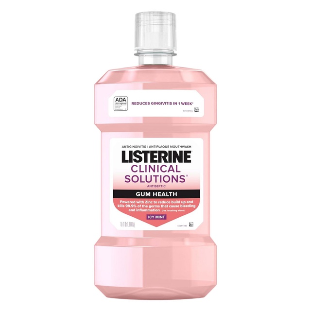 Listerine Clinical Solutions Gum Health Antiseptic Icy Mint Mouthwash 33.8 fl.oz - Antigingivitis & Antiplaque Oral Rinse