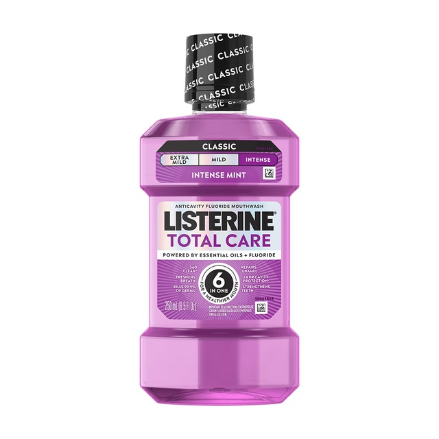 Listerine Total Care Intense Anticavity Fluoride Mouthwash 8.5 fl.oz - Helps Repair Enamel for Stronger Teeth