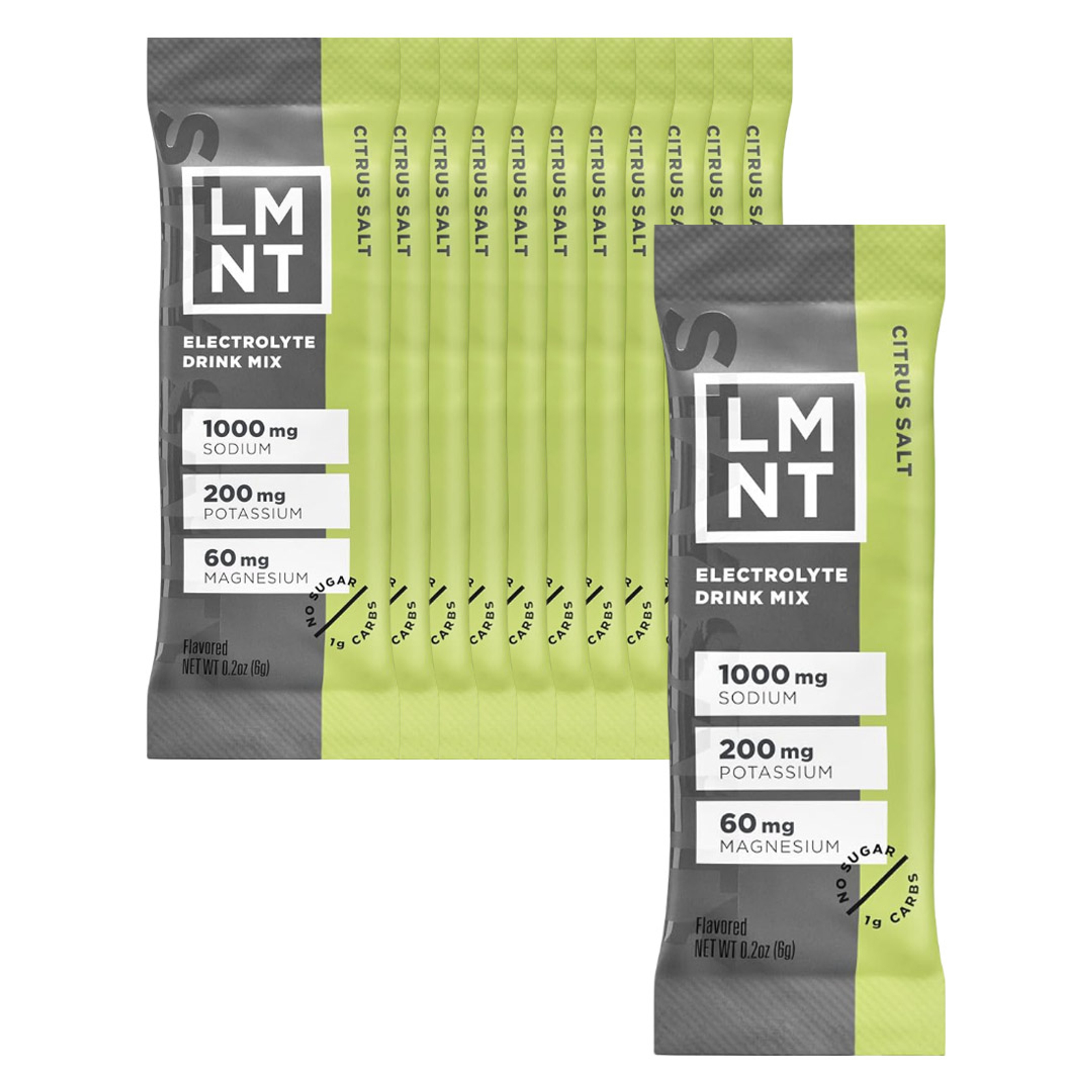 LMNT Zero Sugar Electrolytes, Citrus Salt, 0.2 oz (Pack of 12) 1