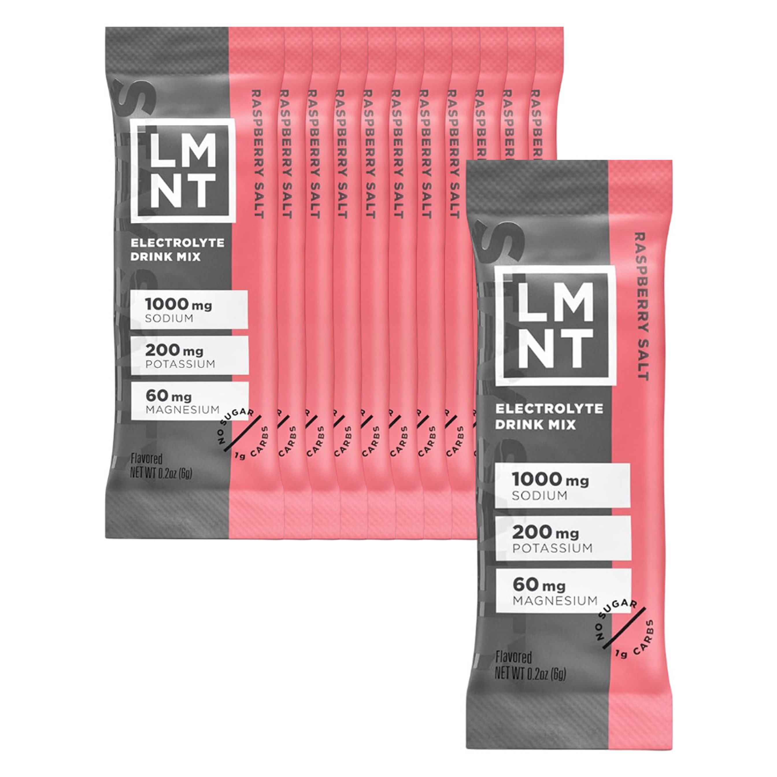 LMNT Zero Sugar Electrolytes, Raspberry Salt, 0.2 oz (Pack of 12) 1