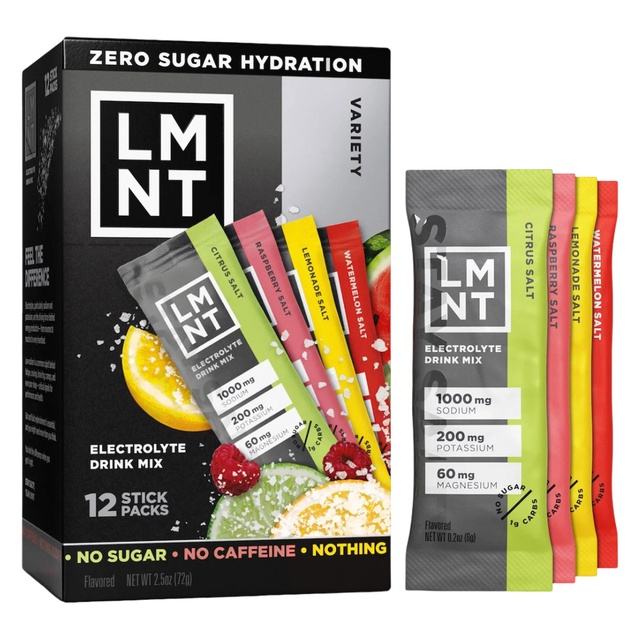 LMNT Zero Sugar Electrolytes, Variety, 0.2 oz (Pack of 12)