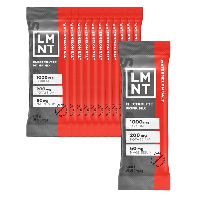 LMNT Zero Sugar Electrolytes, Watermelon Salt, 0.2 oz (Pack of 12)