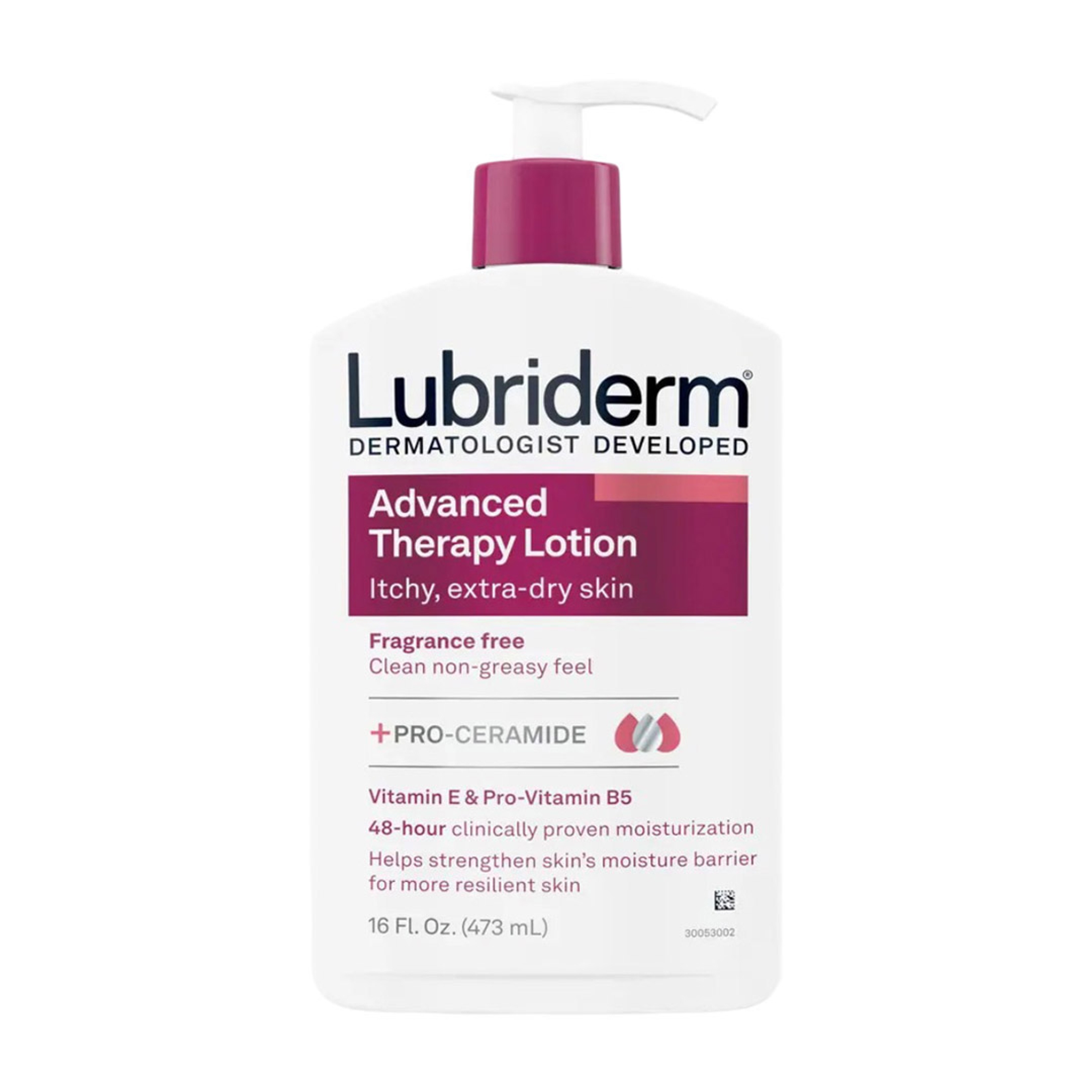 Lubriderm Advanced Therapy Lotion Fragrance-Free 16 fl.oz - Hand & Body Moisturizern for Itchy, Extra Dry & Sensitive Skin 1