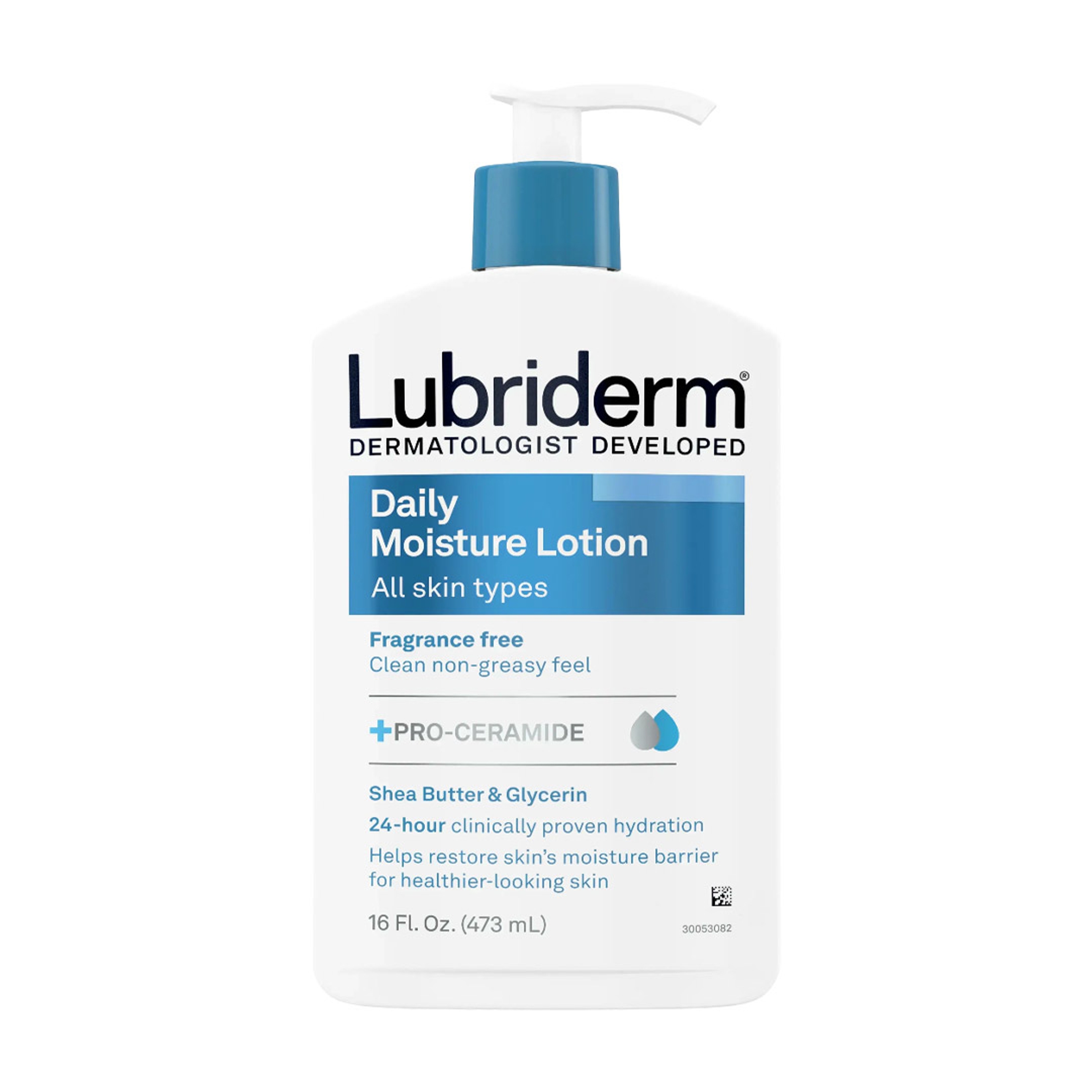 Lubriderm Daily Moisture Lotion Fragrance-Free 16 fl.oz - 24H Moisturizer with Shea Butter, Non-Greasy 1