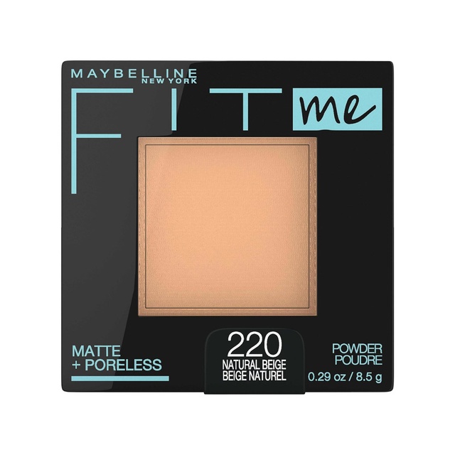 Maybelline Fit Me Matte + Poreless Powder Foundation, 220 Natural Beige, 0.29 oz - Pressed Powder & Setting Powder