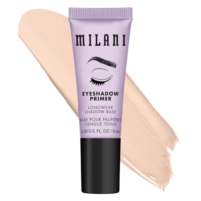 Milani Eyeshadow Primer 0.3 fl.oz - Clear Longwear Crease-Proof Eye Makeup Base for Up to 8H