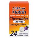 Motrin Children's Ibuprofen Chewable Tablets Dye-Free 24 Count - Kids' Fever Reducer & Pain Reliever, Grape Flavor 1