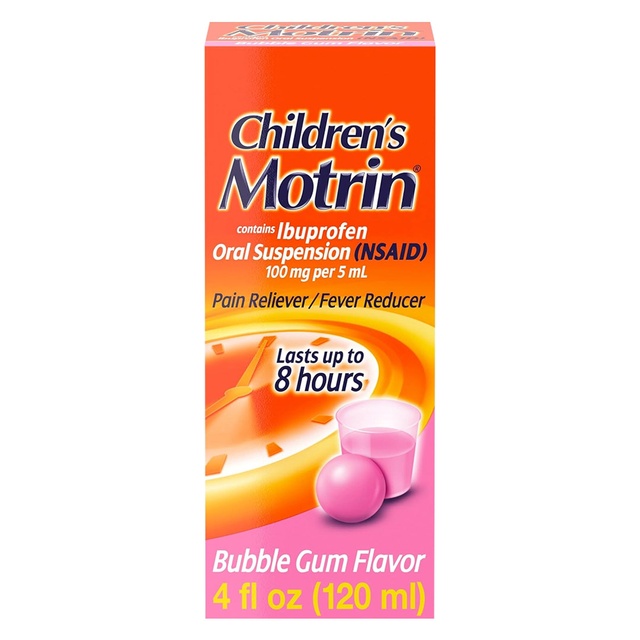 Motrin Children's Ibuprofen Liquid Oral Suspension, Bubble Gum, 4 fl.oz - Kid’s Medicine for Fever & Pain Relief