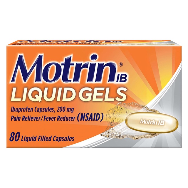 Motrin IB Liquid Gels 80 Count - Ibuprofen Liquid Gel Caps to Reduce Fevers & Relieve Pain from Muscle Aches & Headaches