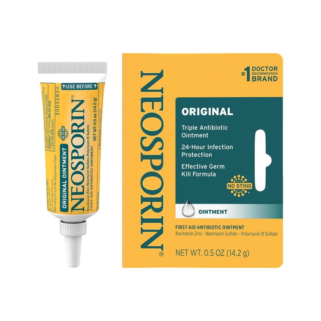 Neosporin Original Triple Antibiotic Ointment 0.5 oz - 24H Infection Protection, Helps Minimize Appearance of Scars
