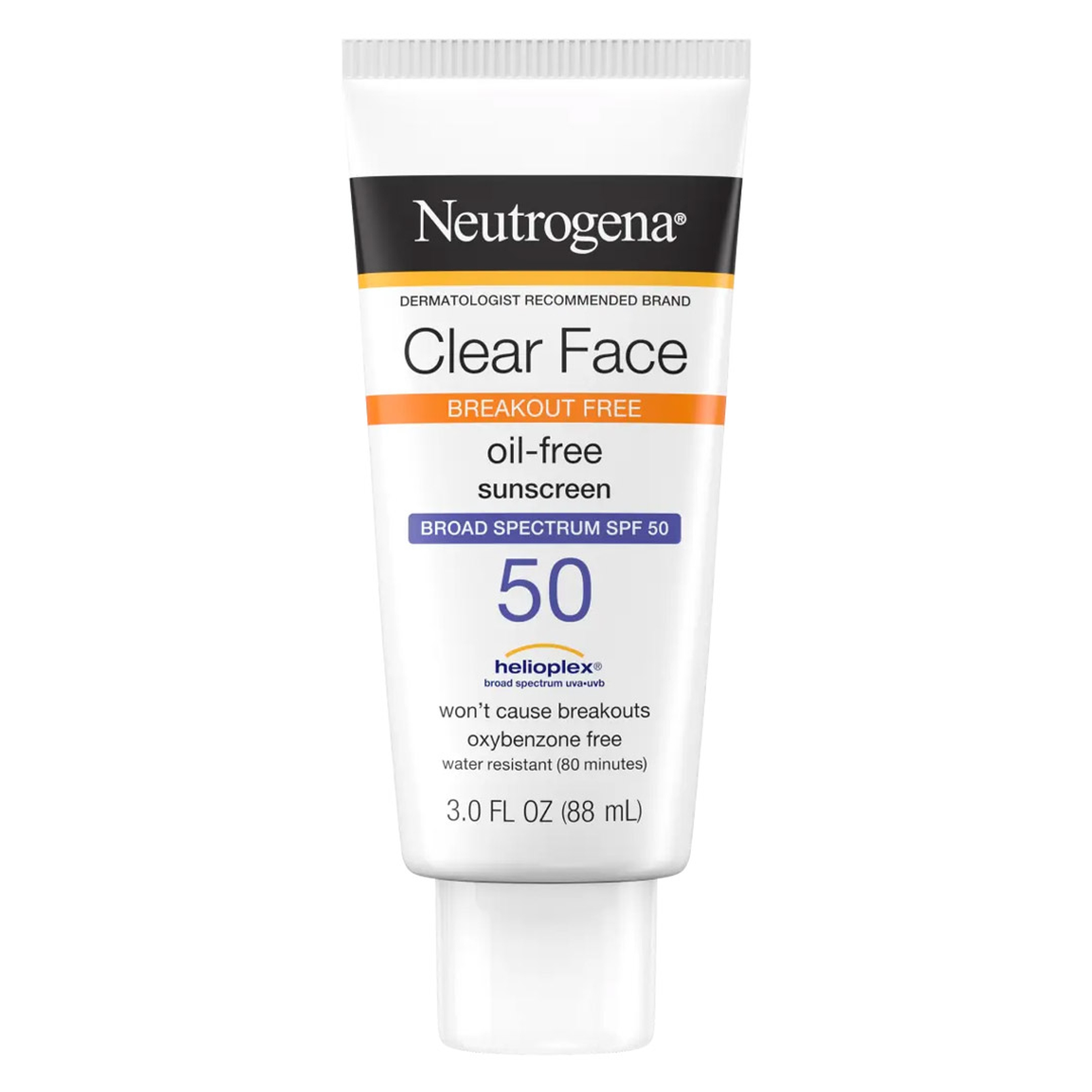 Neutrogena Clear Face Sunscreen Lotion SPF50 3 fl.oz - Broad Spectrum UVA/UVB Protection for Acne-Prone Skin 1